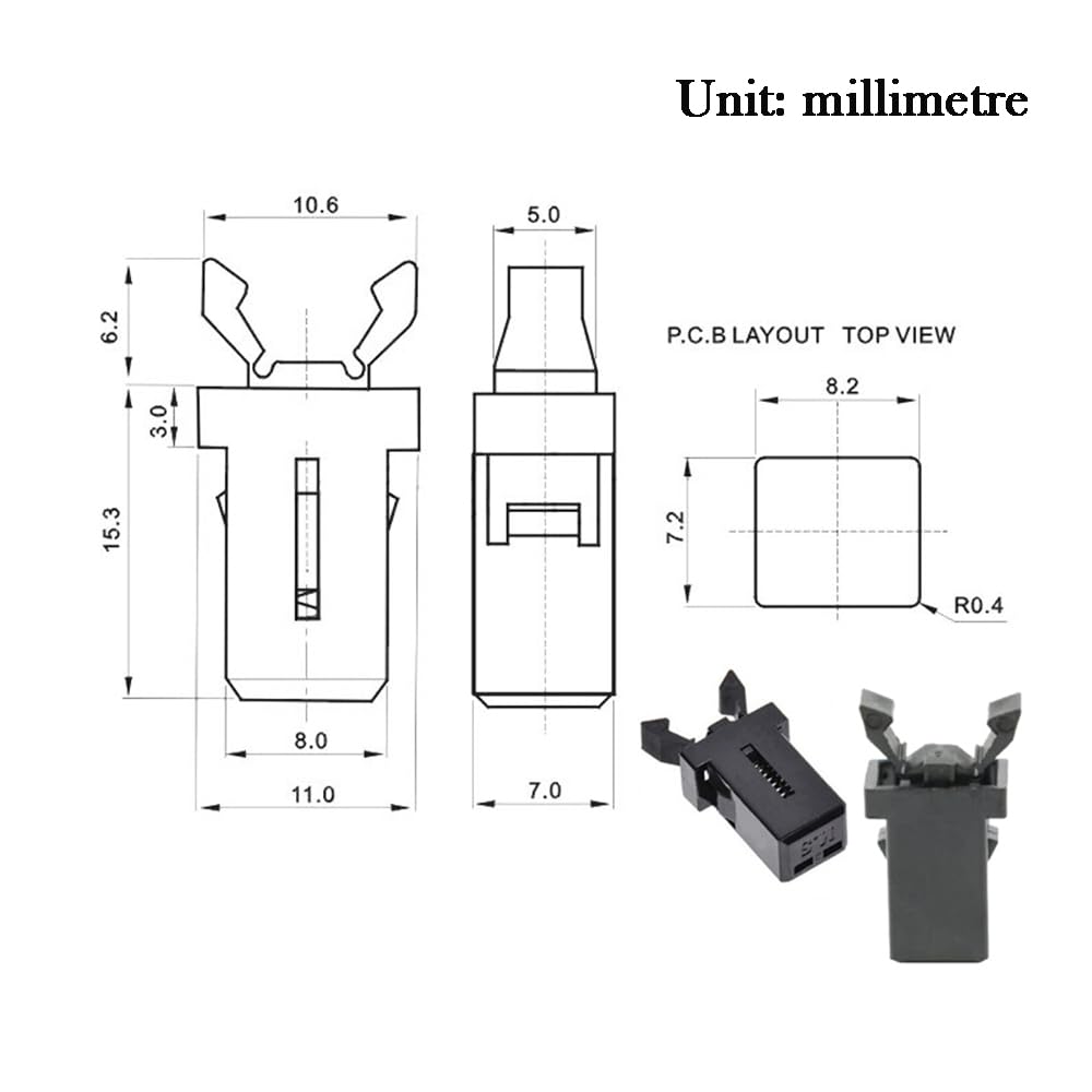 Bin Lid Catch & Clips for Brabantia (4-Pack) - Durable Replacement Clasps for 3-50 Litre Touch Top Bins