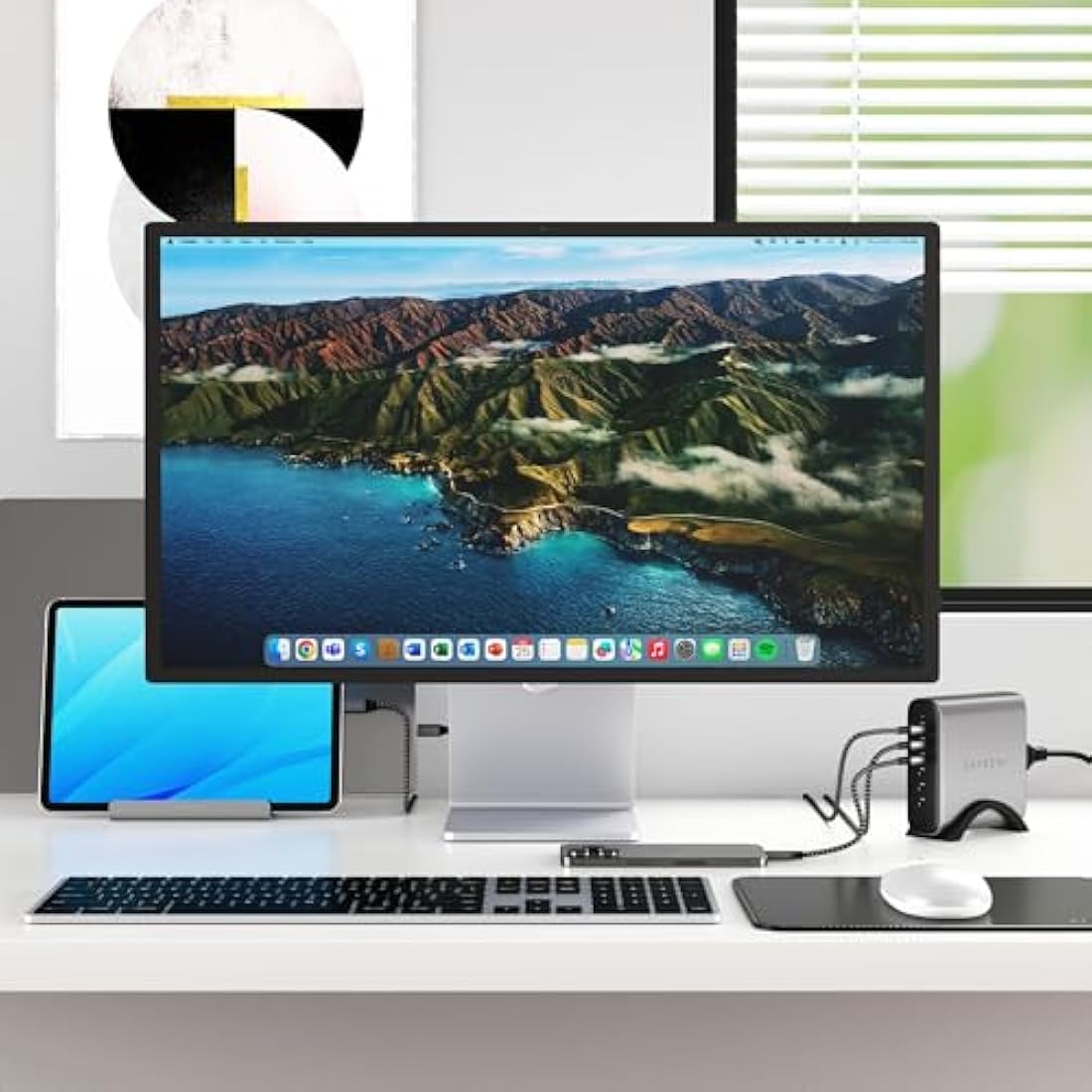 Satechi Slim X3 Bluetooth Backlit Keyboard with Numeric Keypad for Mac, Illuminated Keys & Multi-Device Sync, for Macbook Air/Pro M4, iPad Air/Pro M4, Mac Mini, iMac - Space Grey (US-QWERTY LAYOUT)