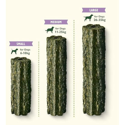 Lily's Kitchen Woofbrush Gut Health Dental Chew - Natural Dental Sticks for Medium Dogs (5 Packs of 7 Chews)