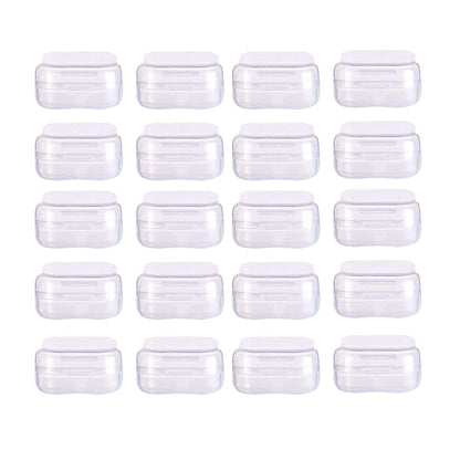 WYAN 20 Pack Square Clear Plastic Storage Containers Box with lids