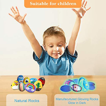 Lekebaby Rock Painting Kit, Arts and Crafts for Kids, Creative Toys & Gifts & Presents for Boys Girls Age 3-12 Year Old
