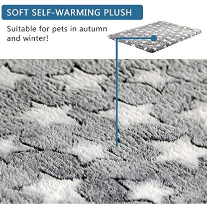 KROSER Dog Bed Mat - Reversible Cool & Warm, 106x71cm, Machine Washable, High Density Foam, Extra Large Dogs, Grey Blue