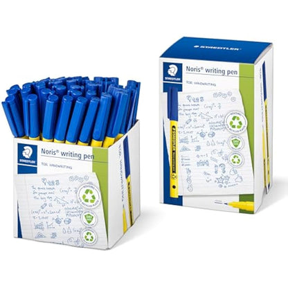 STAEDTLER 307-3 CT50 Noris Handwriting Pen - Blue (Tub of 50)
