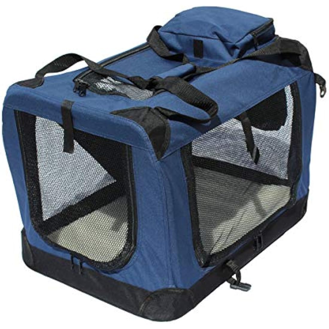 YATEK Foldable Pet carrier crate with side and upper entries with high visibility, comfort and safety for your pet