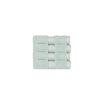 Christy Renaissance 4 Face Cloths Set | Eggshell | 100% Egyptian Cotton | Luxuriously Soft and Super Absorbent | 675 GSM | 4 Wash Cloth Flannels