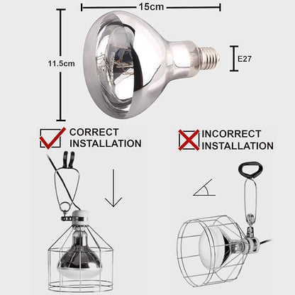 DERNORD Mercury Vapour Bulb Tortoise - 160W UVA UVB Heat Lamp Bulb for Reptile Turtle Snakes Bearded Dragon Vivarium Spotlight Basking Bulbs E27 Screw