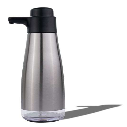 AIKE 450ml Soap Dispenser Manual Pump, Stainless Steel Washing up Liquid Dispenser for Kitchen Dish