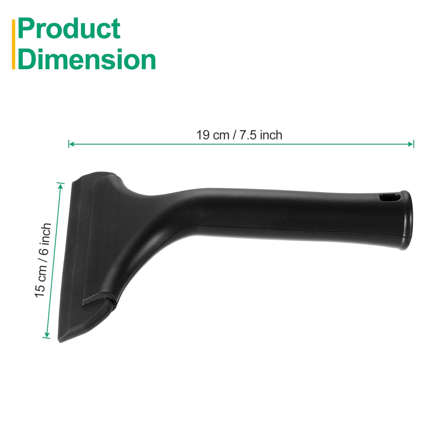 sourcing map 2Pcs 6 Inch Shower Squeegee for Glass Doors, All-Purpose Bath Squeegee with Handle for Bathroom Window Mirror Car Glass, Black/Black
