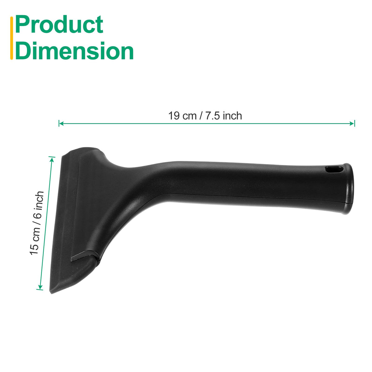 sourcing map 6 Inch Shower Squeegee for Glass Doors, All-Purpose Bath Squeegee with Handle for Bathroom Window Mirror Car Glass, Black/Black