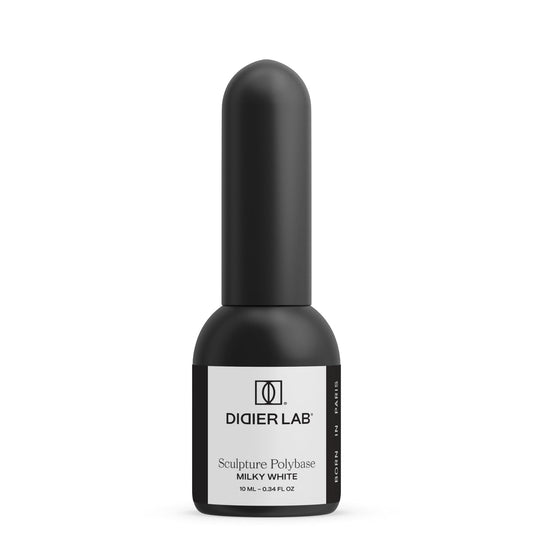 DIDIER LAB Sculpture Polybase LED UV Nail Polish Milky White - 2in1 Base Coat & Self-Leveling Nail Varnish - Strong Adhesion UV Gel Nail Polish - For