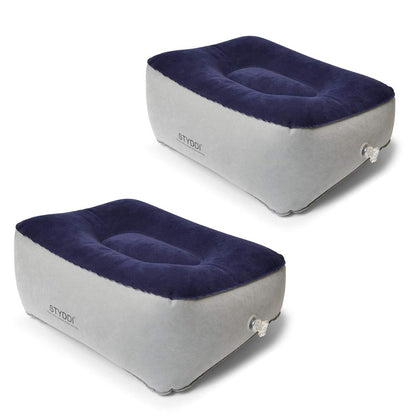 ATKKE Inflatable Foot Rest Pillow Cushion (2 Pack) for Travel Office & Home, Leg Up Footrest Home Relax Reduce Deep Vein Thrombosis Risk on