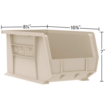 Akro-Mils 30239 Plastic Storage Stacking Hanging Akro Bin, 11-Inch by 8-Inch by 7-Inch, Black, Case of 6