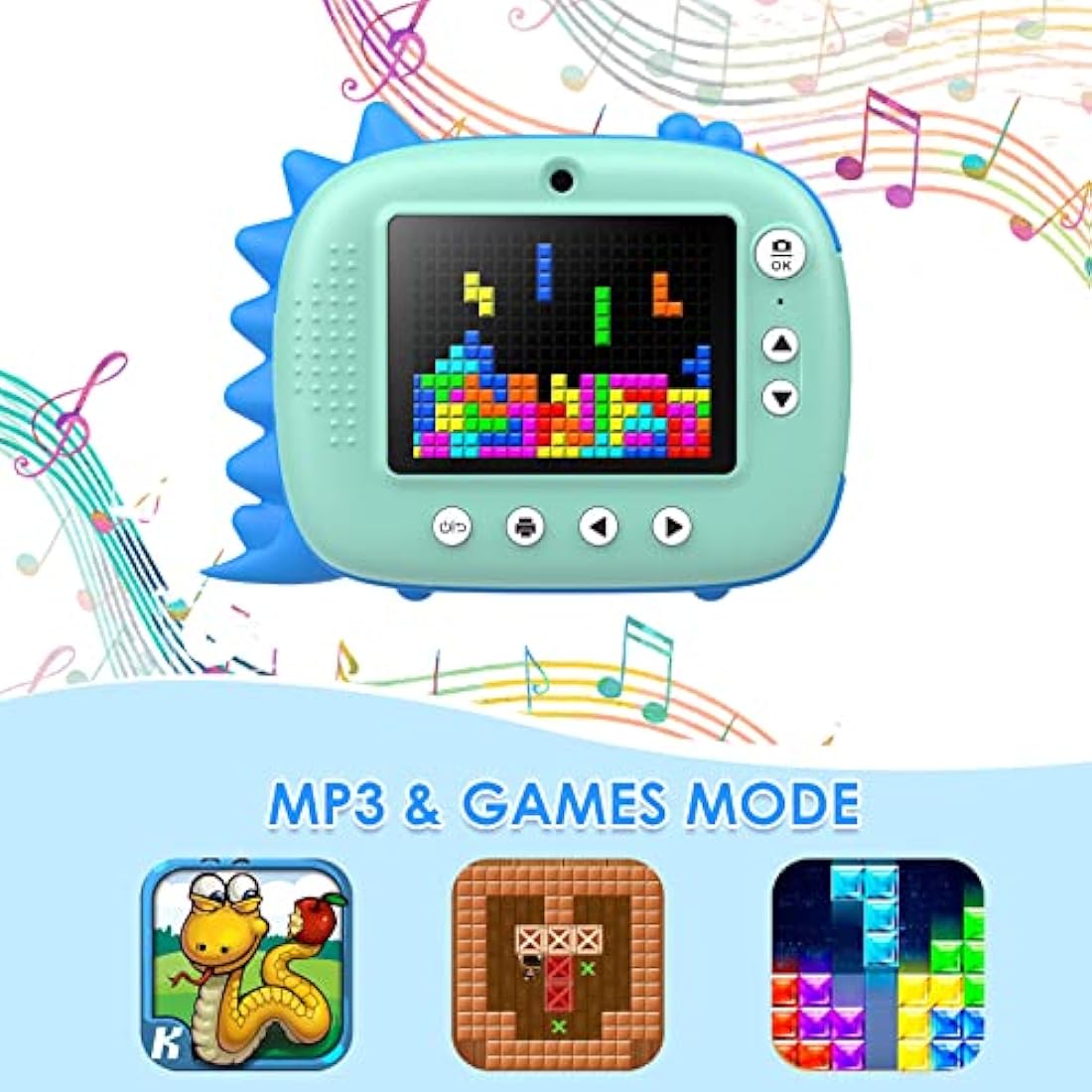 HiMont Kids Camera Instant Print, Digital Camera for Kids with No Ink Print Paper & 32G TF Card, Selfie Video Camera with Color Pens for DIY, Fun Gift for Girls Boys 3-14 Years Old (Blue)