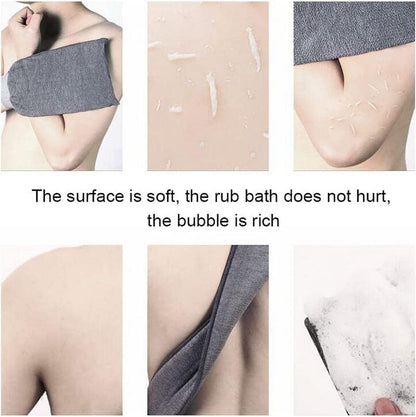 DBOO 2 Pack Microfibre Body Wash Mitts, Soft Face Cleansing Mitts, Bath SPA Terry Cloth, Reusable Makeup Remover Mitt Gloves, 15x21 cm, Grey
