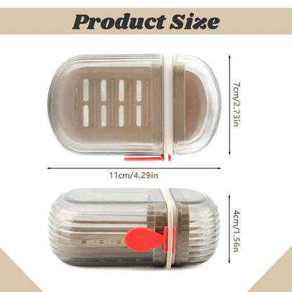 Travel Soap Case With Drain, 2pcs Leakproof Soap Container With Lid, Portable Dish Storage For Bathroom, Shower, Gym, School, Camping, Vacation