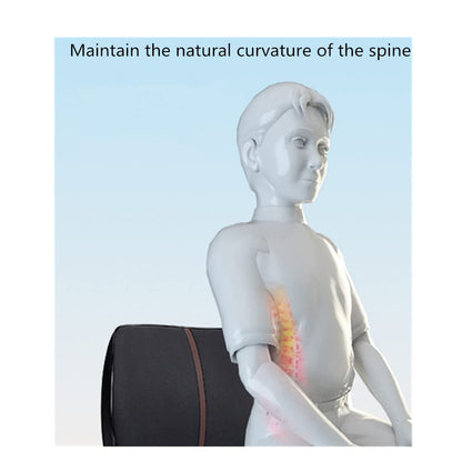 HUARXUNEG Comfortable lumbar support pillow with ergonomic design and memory foam, back support for back pain relief, suitable for office chairs