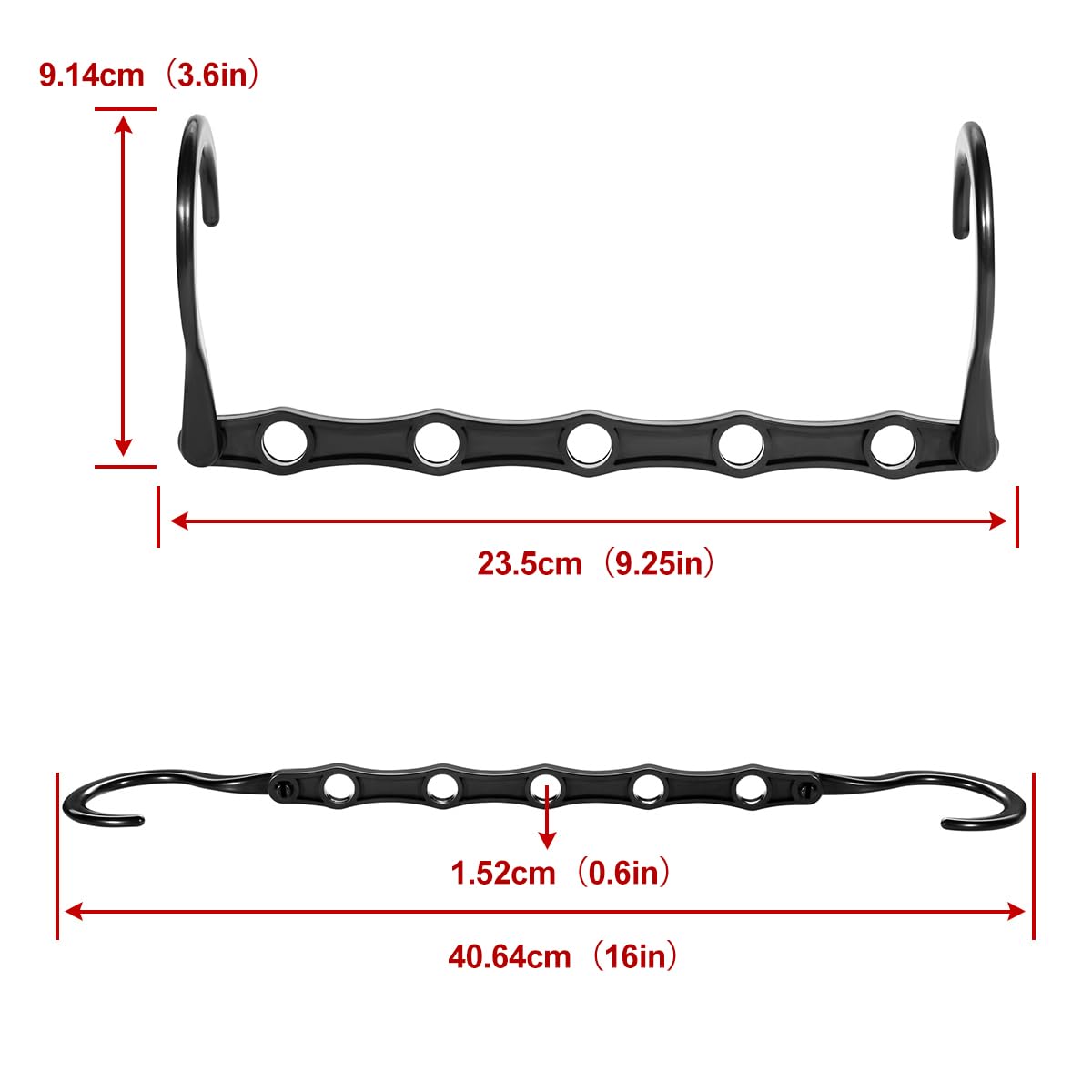 Eupako 20 Pack Space Saving Hangers, Black Closet Organizers and Storage