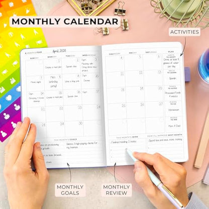 Clever Fox Advanced Weekly Planner – Undated Life Goal Planner for Daily Productivity & Time Management – Day Organizer Journal – Hardcover A5, Lavender