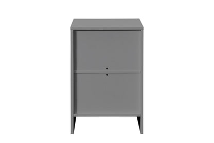Birlea Oslo 3 Drawer Bedside Table Grey Nightstand Side Table