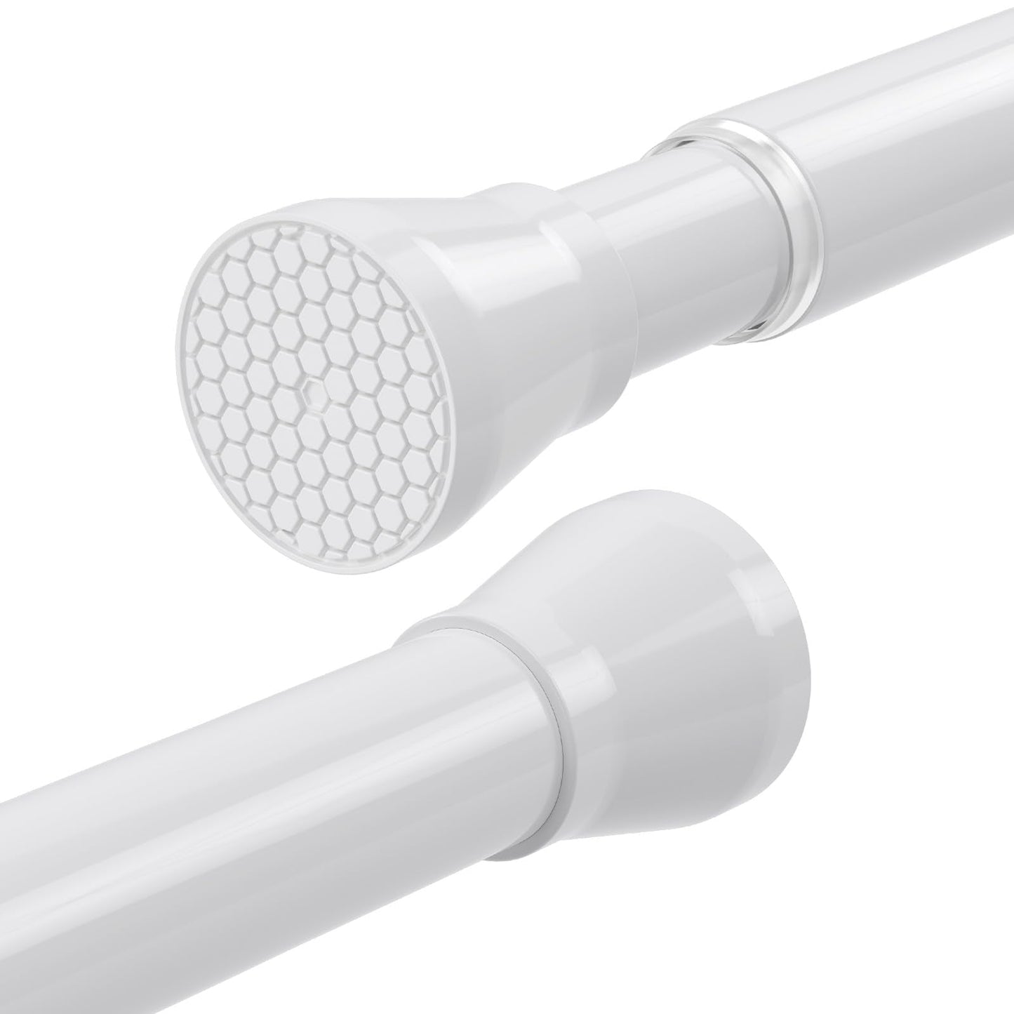 Shower Curtain Rail Extendable Curtain Poles 75-160cm Tension Rods for Curtains Extendable Shower Curtain Rod Telescopic Curtain Pole Spring Rod No