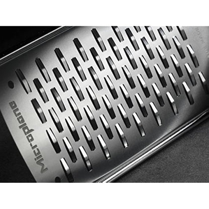 Microplane Kitchen Grater Ribbon for Hard Cheese, Apple, Carrot, Zucchini and Chocolate from The Gourmet Series in Black & Stainless Steel,45002