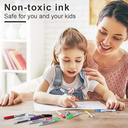 Volcanics Whiteboard Pens Dry Erase Markers Dry Wipe Pen 80 Pack Assorted Colours For Home School and Office