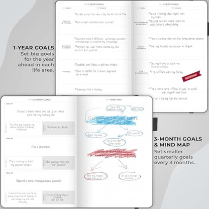 Clever Fox Planner Schedule – Undated Weekly & Monthly Life Planner with Time Slots, Appointment Book & Daily Organizer, A5 (Black)