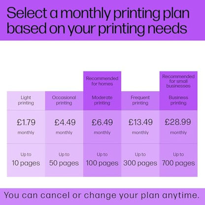 HP DeskJet 2810e All in One Printer | Perfect for Home | Colour | Wireless | Print, Scan & Copy | 3 Months of Instant Ink included Easy Setup & Reliable Wi-Fi | White