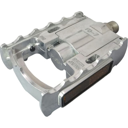MKS FD-7 Folding Pedal: Foldable, compact, perfect for commuters, Metallic