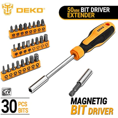 DEKOPRO 138 Piece Home Tool Kit, Universal Repair Tool Set with Plastic Tool Box Storage Case