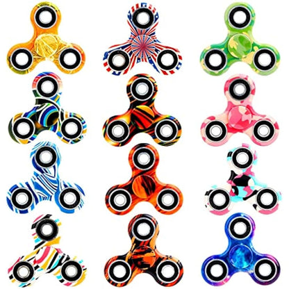 SCIONE Fidget Spinner 12 Pack ADHD Stress Relief Anxiety Toys Fidget Spinners Gift for Kids and Adults Finger Toy with Bearing Focus Fidget Restless Colorful Hand Spinner