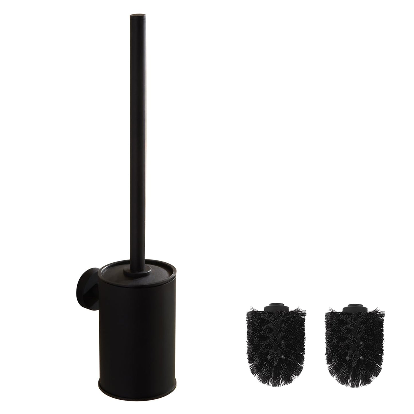 bgl Toilet Brush Set with Wall Mount, 304 Stainless Steel, Hygienic ABS Holder, Space-Saving Design, Replaceable Brush Heads & Non-Slip Base - Modern