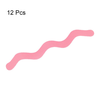 sourcing map 12pcs Non Slip Bathtub Stickers Bath Shower Floor 7.1" Anti-Slip Sticker Tape S-Shape Style Decals for Bathroom Kitchen Bathtub Treads