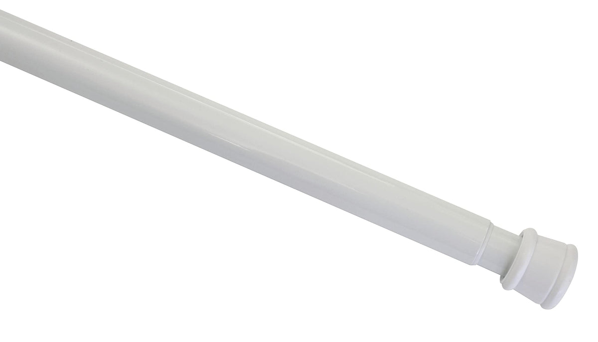 GARDINIA Tension rod, metal rod, extendable, curtain rod without drilling and screws, diameter 23/26 mm, length 130-220 cm, white