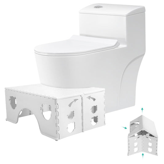 TUAKIMCE Foldable Toilet Stool 7 Inch, Ergonomic Bathroom Step Stool for Adults with Non-Slip Base, Healthy Squatting Posture Poop Stool, Space Saving