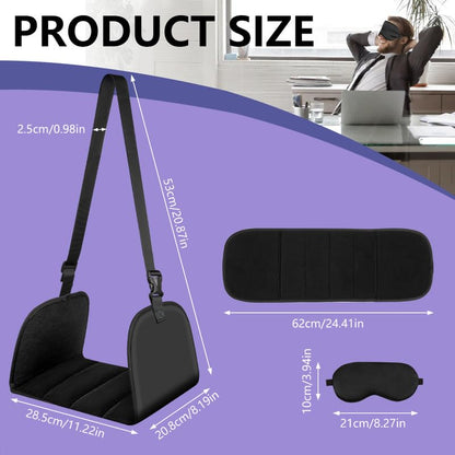 Flintronic Airplane Footrest, Portable Plane Foot Hammock, Travel Essentials Hammock with Support Plates, No Feet Clashing
