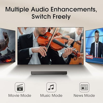 Hisense HS214 Soundbar All-in-one, Wireless Bluetooth, Powerful Bass Built-in, Compact Design, AUX, HDMI, USB, TV, PC Speaker