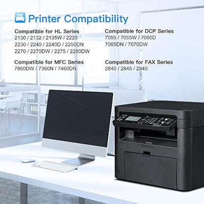 LxTek Compatible Toner Cartridge Replacement for Brother TN2220 TN-2220 TN2010 TN-2010 for Brother HL-2130 HL-2240 MFC-7360N HL-2240D HL-2250DN HL-2270DW DCP-7055W DCP-7060D 7070DW(Black,4-Pack)