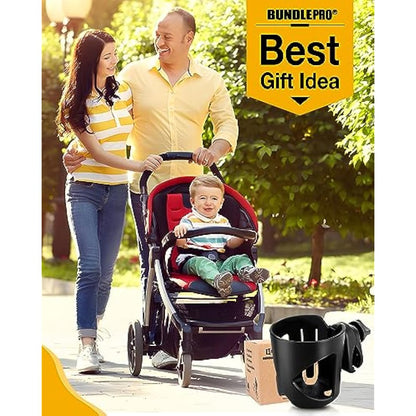 Stroller Cup Holder, Universal Drink Holder for Bikes, Trolleys or Walkers, Fits Most Cups
