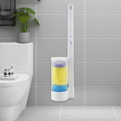 Disposable Toilet Brush & Holder Set with 18 Toilet Wand Replacement Heads