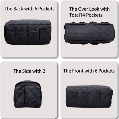 DZOZO Sofa Armrest Organizer Arm Rest Organiser Hanging Sofa Caddy Storage Bag TV Remote Control Holder Chair Tidy Couch Arm Rest Storage Bag Couch