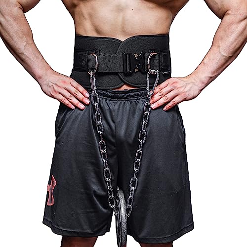 MANUEKLEAR Quick Locking Dip Belt, Weightlifting Belt, Weight Lifting Belts for Men Women Heavy Duty Dipping Powerlifting Belt with Chain 40 inchs