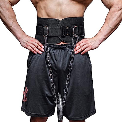 MANUEKLEAR Quick Locking Dip Belt, Weightlifting Belt, Weight Lifting Belts for Men Women Heavy Duty Dipping Powerlifting Belt with Chain 40 inchs