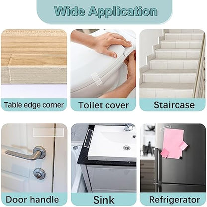 Baby Proofing Edge Protector, Safety Edge & Corner Guards Clear Edge Protector Strip Adhesive Baby Corner Protectors for Furniture Table Sharp Drawer (5m Length / 3cm Width)
