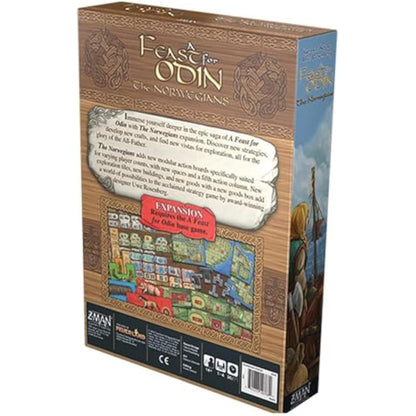 Feuerland Spiele, A Feast for Odin: The Norwegians, Board Game Expansion, Ages 14+, 1-4 Players, 30-120 Minutes Playing Time