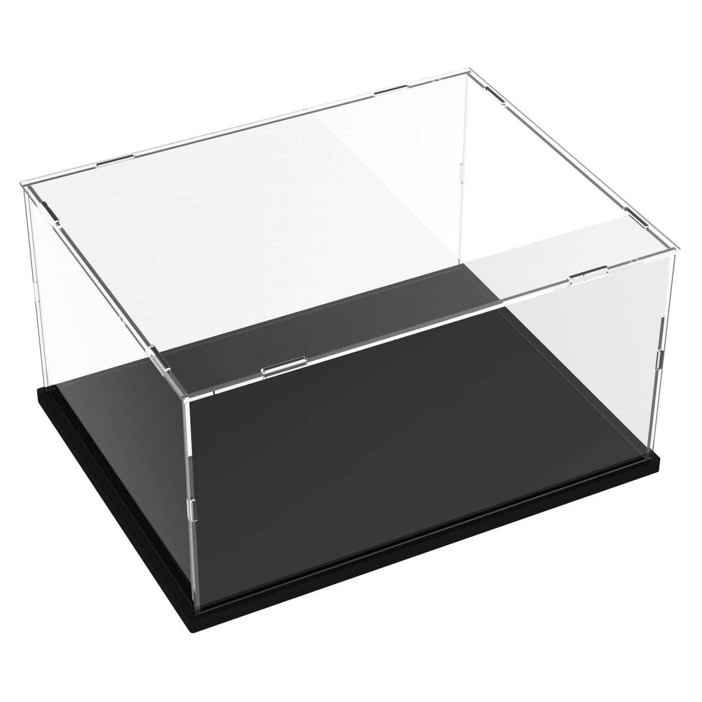 Nynelly Acrylic Display Case for Lego for Models Figures - Assemble Dustproof Thickened Clear Display Box Cabinet (Black, 40x30x20 cm)