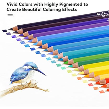 Arrtx 126 Colouring Pencils Set, Professional Premium Soft Core Coloured Pencils for Adult Artists, Drawing, Sketching, Shading |Adult Colouring Book |Colour Pencils | Artist Pencils