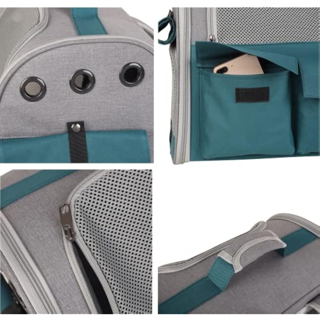 Pet Carrie Large Portable Backpack for Cat Puppy Dog up to 10kg - Capsule Breathable Travel Rucksack with Ventilated Mesh 3 Side Entry Top-Opening Foldable, Airline Approved for Outdoor Daily Use