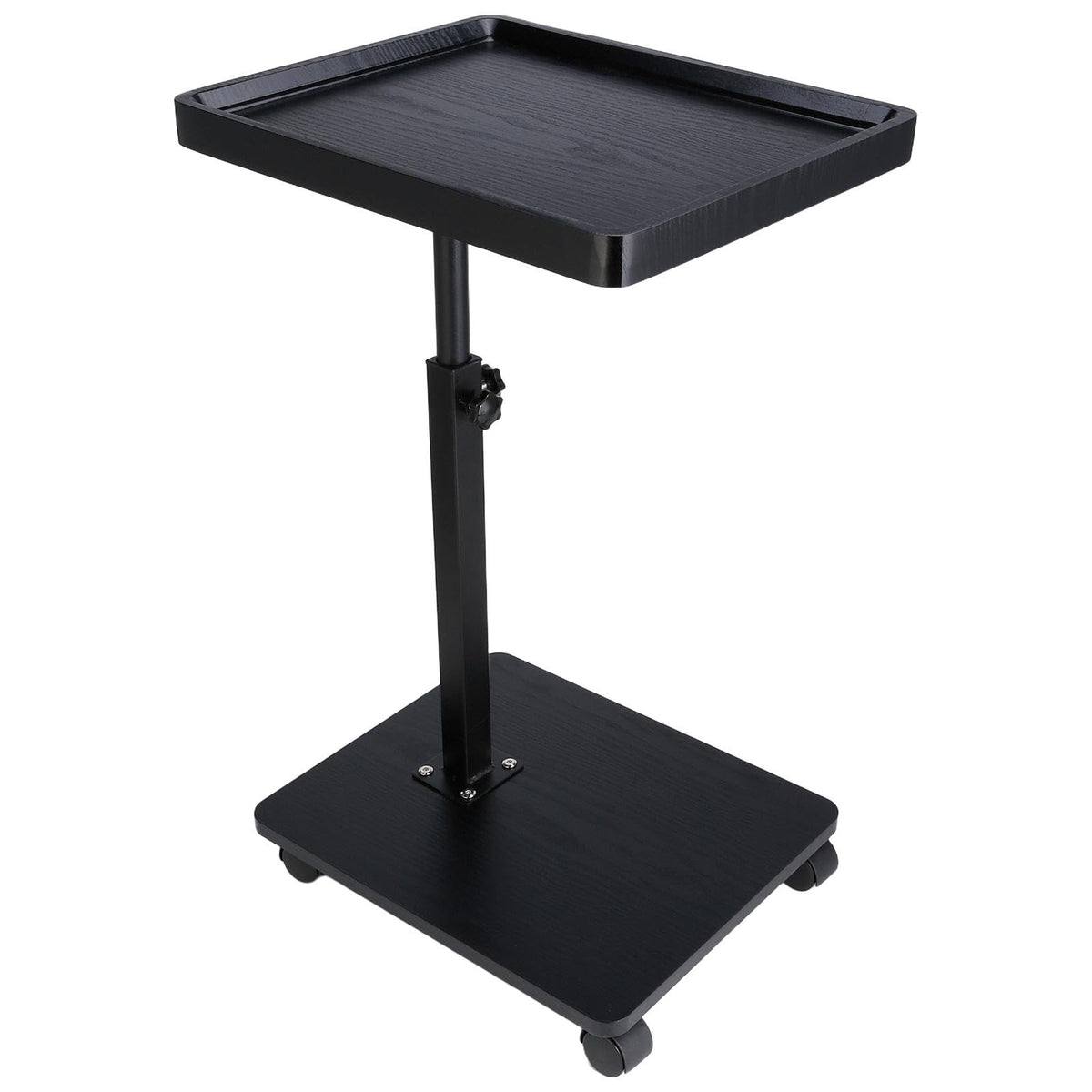 C Table End Table Adjustable Height 360° Swivel TV Tray Table With Wheels