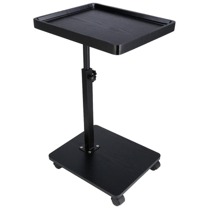 C Table End Table Adjustable Height 360° Swivel TV Tray Table With Wheels